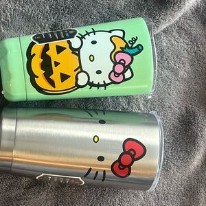 Hello Kitty Tumbler Set - Green and Silver